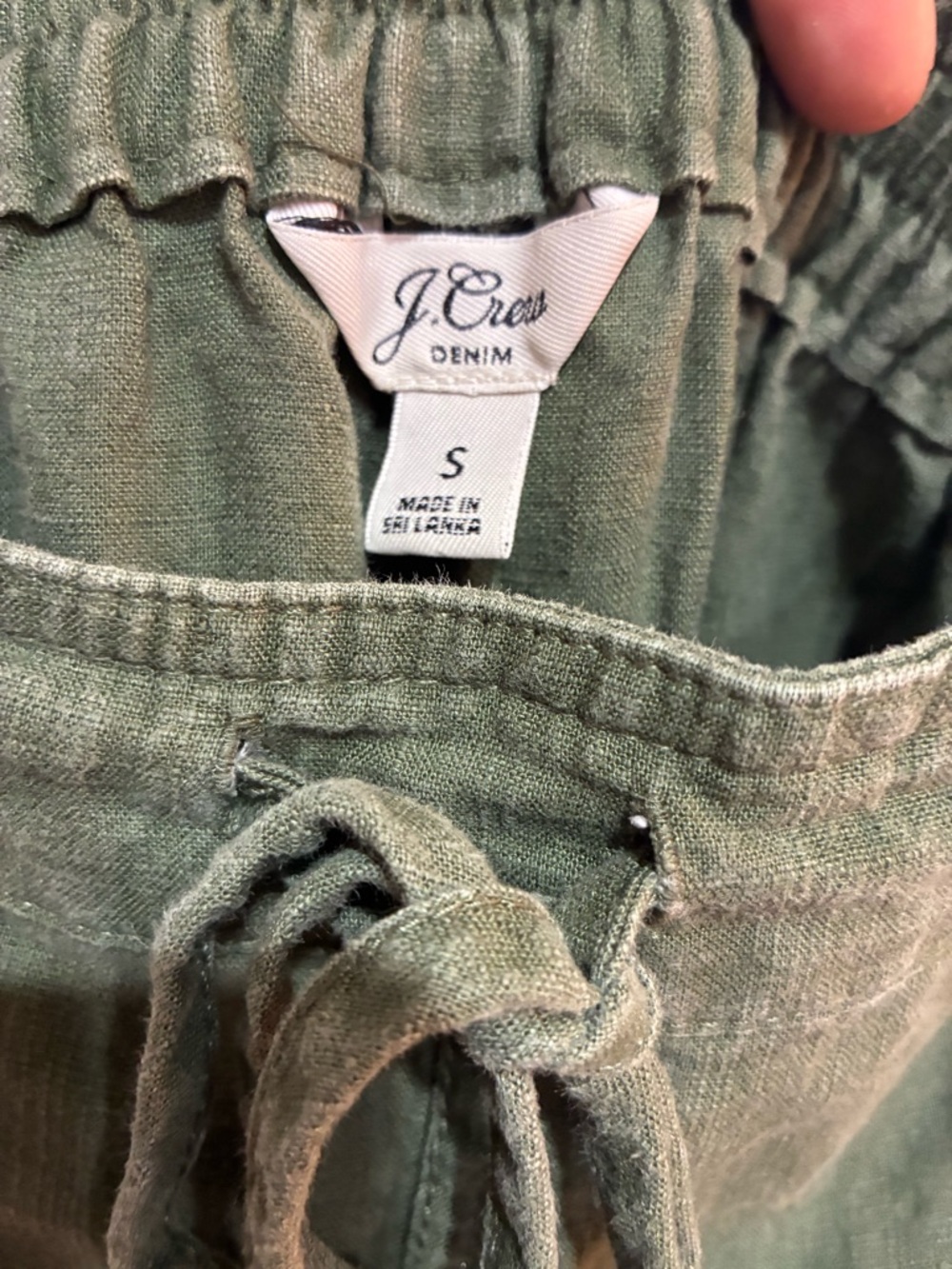 J. Crew Olive Green Drawstring waist pants